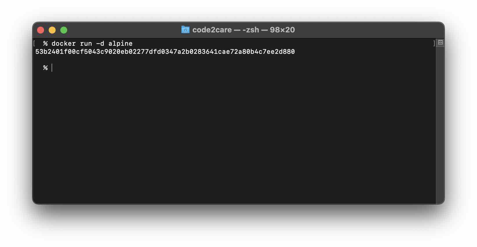 Get Sha256 Docker Container ID with detach option